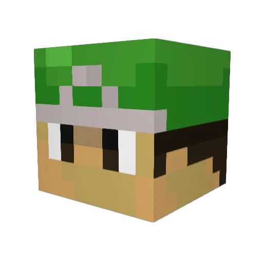 Electronicunit Minecraft avatar head, 3D render