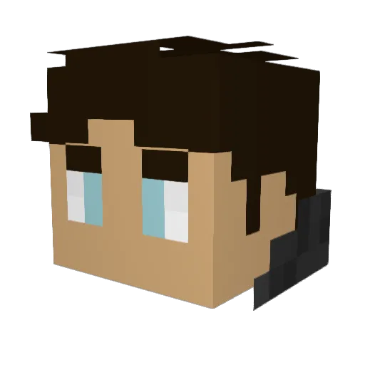 Electroogles Minecraft avatar head, 3D render