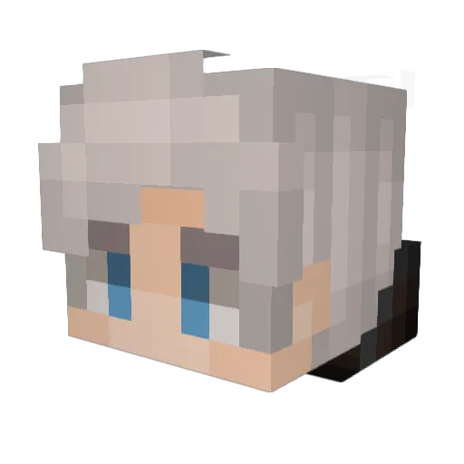 Electroooooooo Minecraft avatar head, 3D render