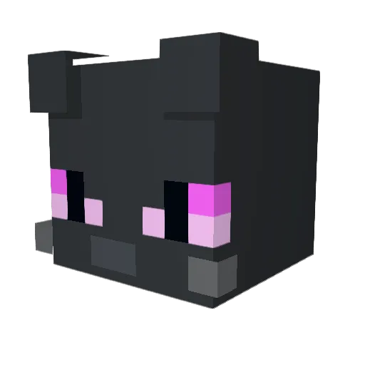 Electroplated Minecraft avatar head, 3D render