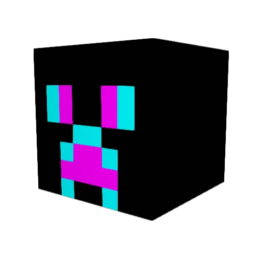 Electropro Minecraft avatar head, 3D render