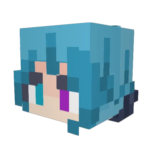 Electrovolt Minecraft avatar head, 3D render