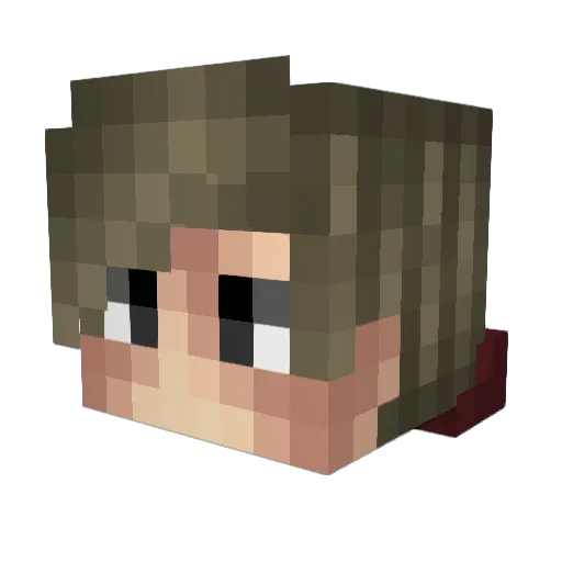 ElectusVevo Minecraft avatar head, 3D render