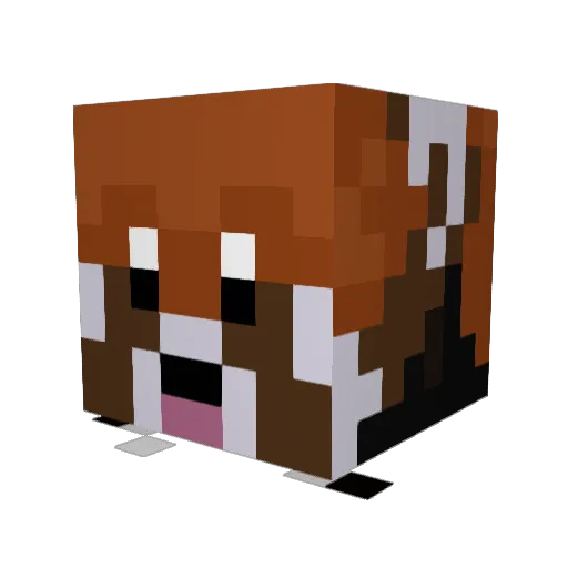 Eleee Minecraft avatar head, 3D render