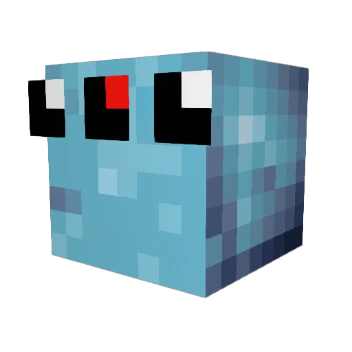 Eleeto Minecraft avatar head, 3D render