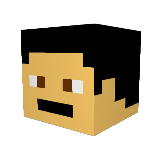 Eleetor Minecraft avatar head, 3D render