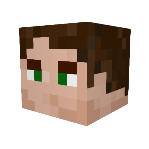 ElefanteGris Minecraft avatar head, 3D render