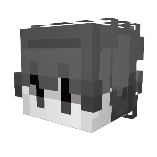 Elefantoso Minecraft avatar head, 3D render