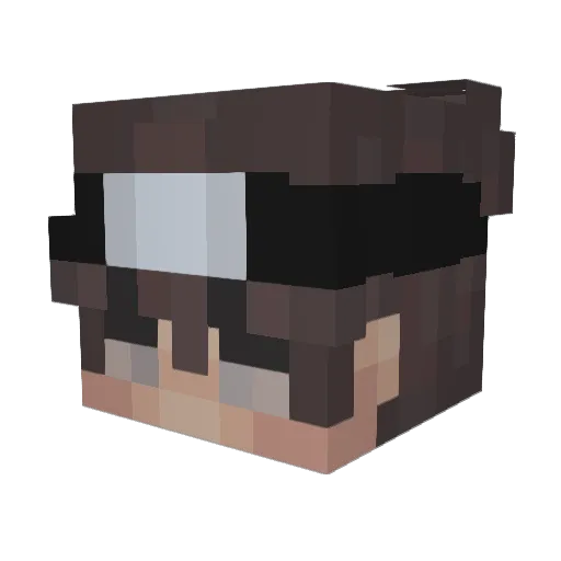 Elefentanyl Minecraft avatar head, 3D render