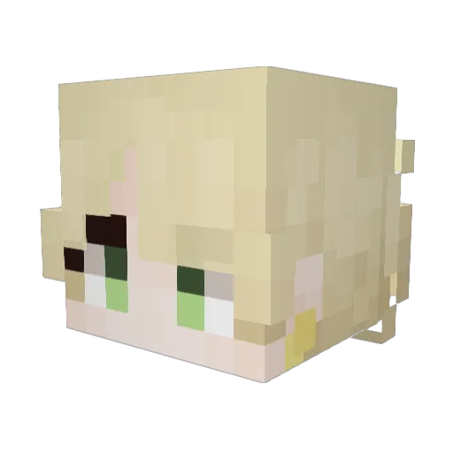 Elegancki Minecraft avatar head, 3D render