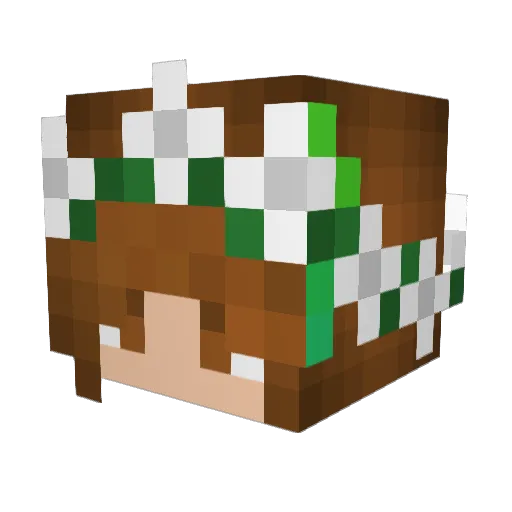Eleherre Minecraft avatar head, 3D render