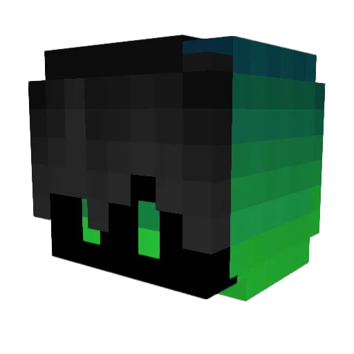 Eleien Minecraft avatar head, 3D render