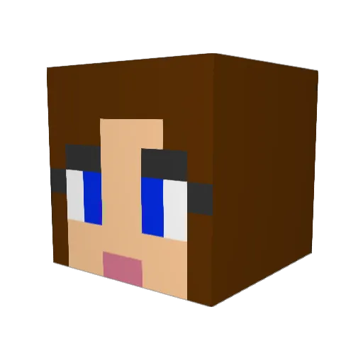 Eleiya Minecraft avatar head, 3D render