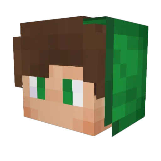 ElektraMycenas Minecraft avatar head, 3D render