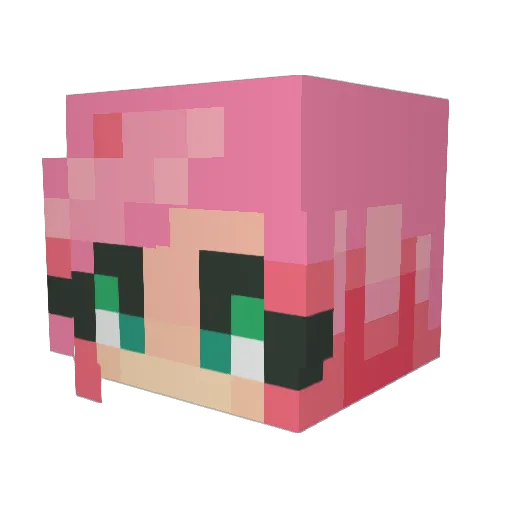 ElektraVenus Minecraft avatar head, 3D render