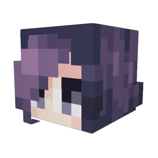 Elektrallis Minecraft avatar head, 3D render