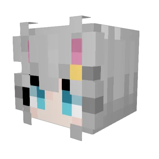 ElektroFire Minecraft avatar head, 3D render