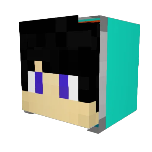 Elektro_Game Minecraft avatar head, 3D render