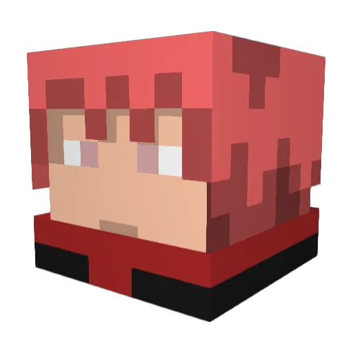Elektrostyle Minecraft avatar head, 3D render