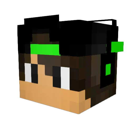 Elel135 Minecraft avatar head, 3D render