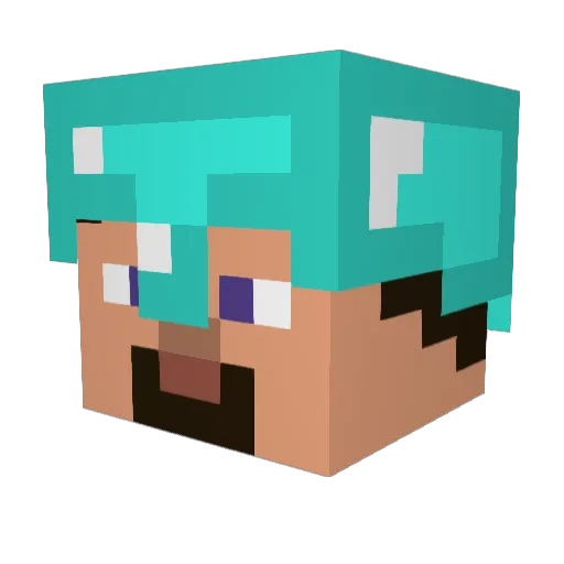 ElemOn98 Minecraft avatar head, 3D render