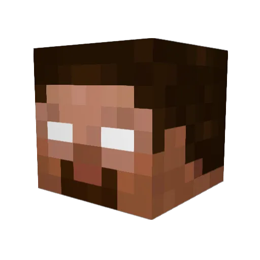 Elemand Minecraft avatar head, 3D render