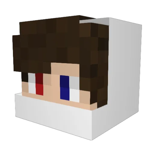 ElementGamer Minecraft avatar head, 3D render