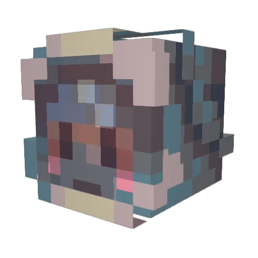 ElementXenon Minecraft avatar head, 3D render