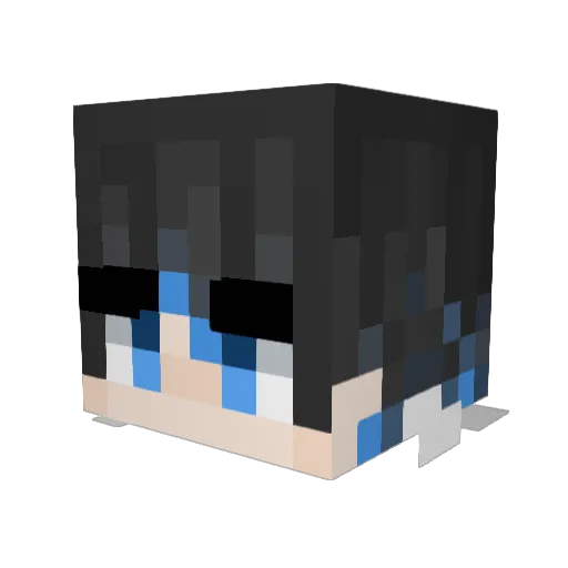 Element_115081 Minecraft avatar head, 3D render