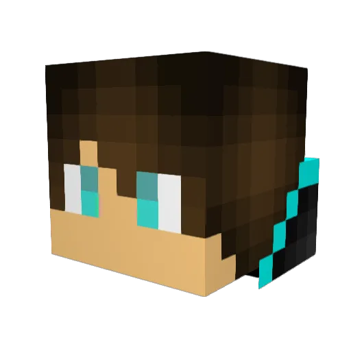 Element_Gamer Minecraft avatar head, 3D render