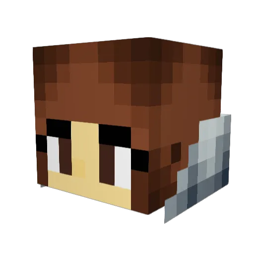 Element_M Minecraft avatar head, 3D render