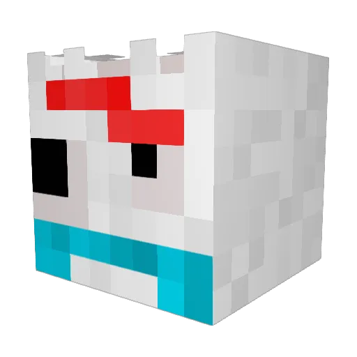 Element_N Minecraft avatar head, 3D render