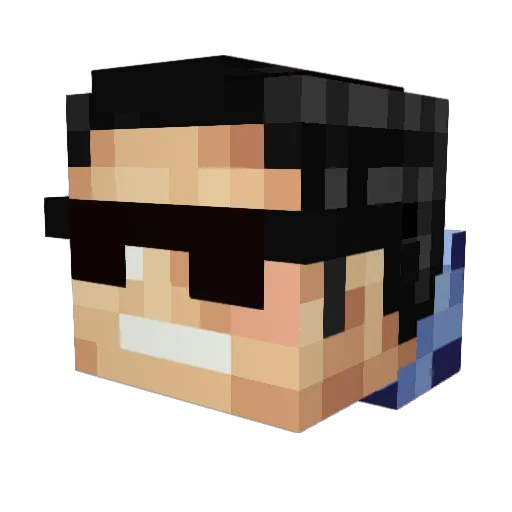 Element_Shocks Minecraft avatar head, 3D render