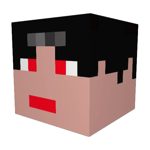 Elemental1337 Minecraft avatar head, 3D render