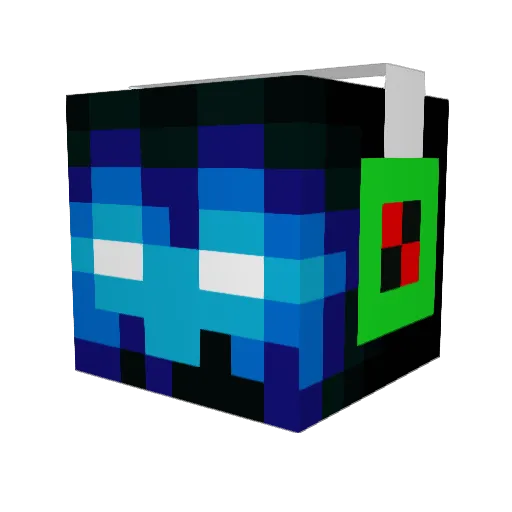 Elemental23 Minecraft avatar head, 3D render