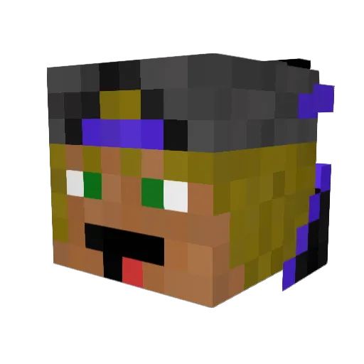 ElementalMayoYT Minecraft avatar head, 3D render