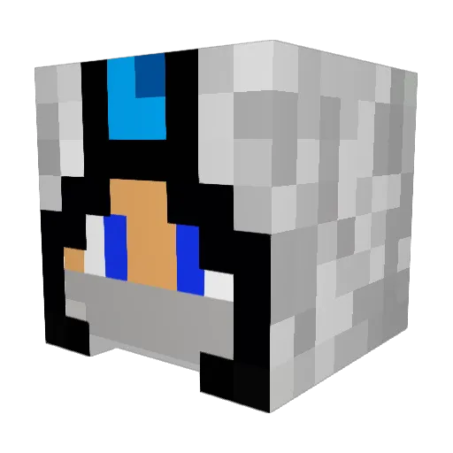 Elemental_Flamez Minecraft avatar head, 3D render