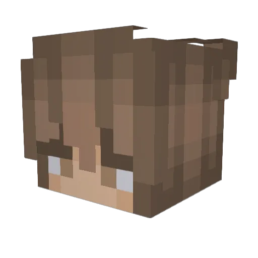 ElementarWatson Minecraft avatar head, 3D render