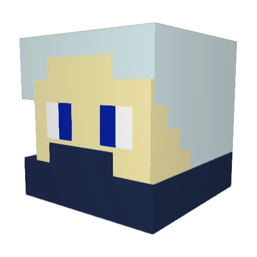 Elementguardian2 Minecraft avatar head, 3D render
