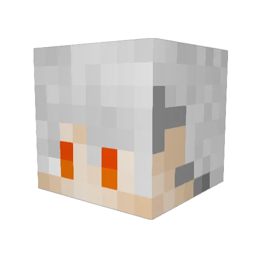 Elementus1 Minecraft avatar head, 3D render