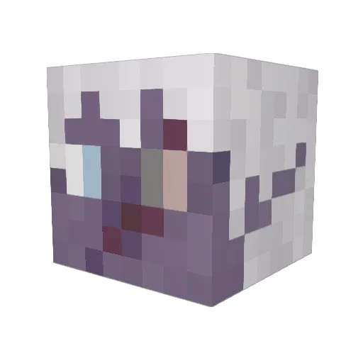 Elemetra Minecraft avatar head, 3D render