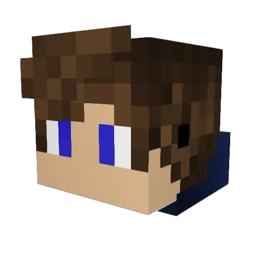 Eleminaiter Minecraft avatar head, 3D render