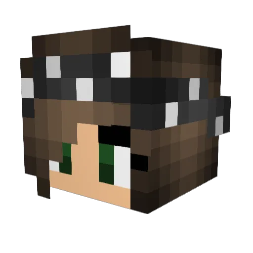 Elen_07 Minecraft avatar head, 3D render