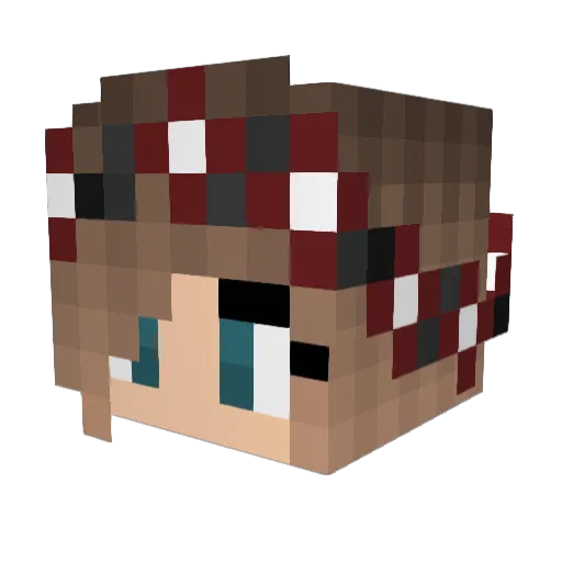 Elena527 Minecraft avatar head, 3D render
