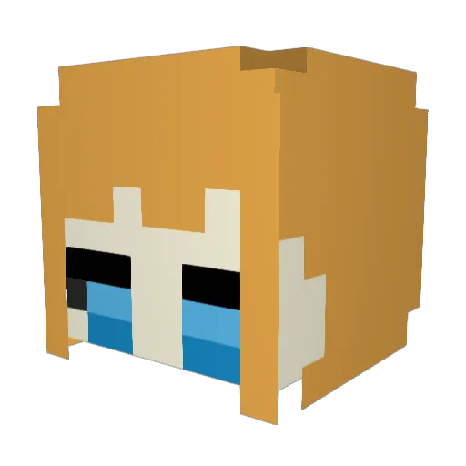 Elena623 Minecraft avatar head, 3D render