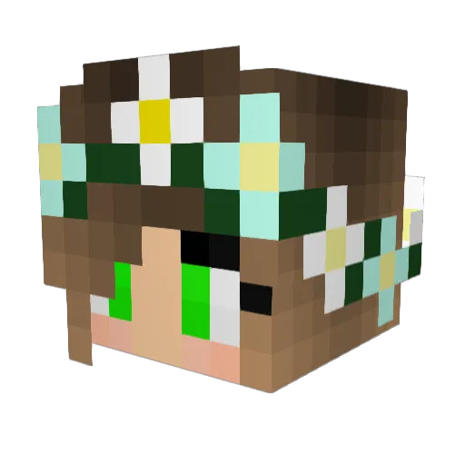 ElenaMoye Minecraft avatar head, 3D render