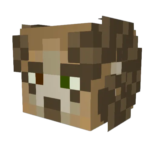 Elena_Panda Minecraft avatar head, 3D render