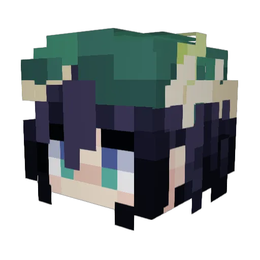 Elenalu2011 Minecraft avatar head, 3D render