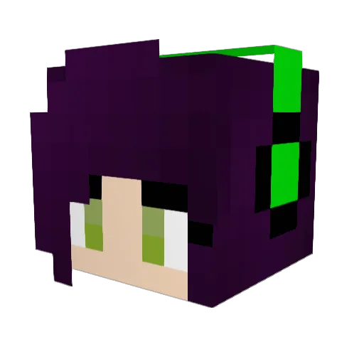 Elenani Minecraft avatar head, 3D render
