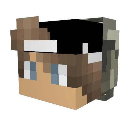 Elenapower1 Minecraft avatar head, 3D render